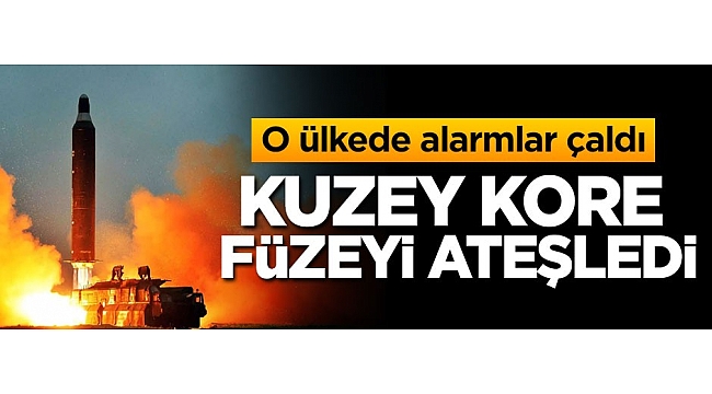 O ülkede alarmlar çaldı, Kuzey Kore füzeyi ateşledi