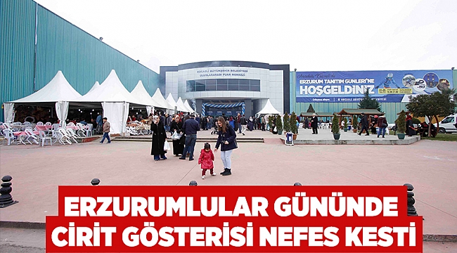 Erzurumlular gününde Cirit gösterisi nefes kesti