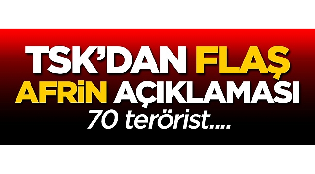 TSK öldürülen terörist sayısını açıkladı!,