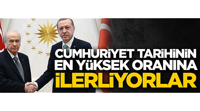 Cumhuriyet tarihinin en yüksek oranına ilerliyorlar!