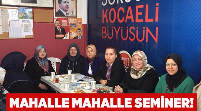 Mahalle mahalle seminer!