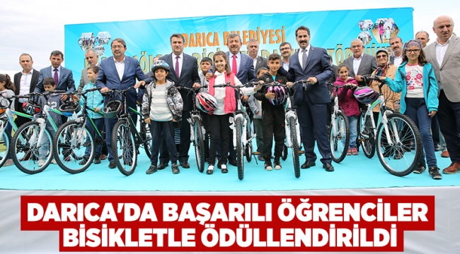 Darıca'da başarılı öğrenciler bisikletle ödüllendirildi