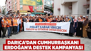 Darıca'dan Cumhurbaşkanı Erdoğan'a destek