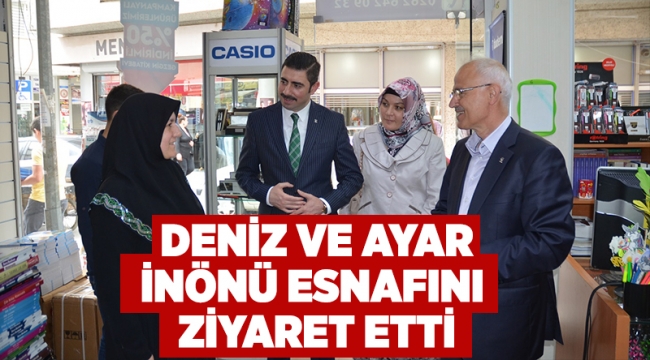 Deniz ve Ayar, İnönü esnafını ziyaret etti