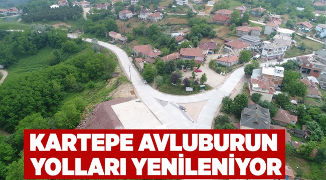 Kartepe Avluburun yolları yenileniyor