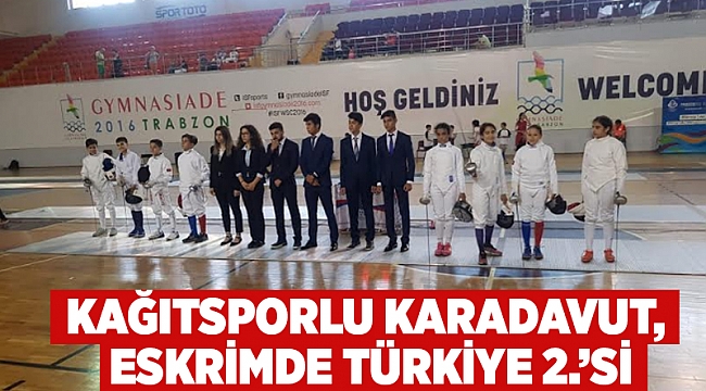 Kağıtsporlu Karadavut, Eskrimde Türkiye 2.’si