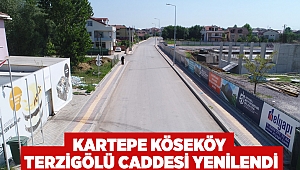 Kartepe Köseköy Terzigölü Caddesi yenilendi