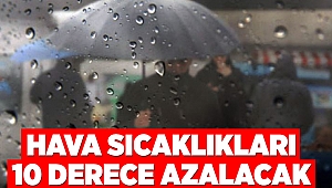 Hava sıcaklıkları 10 derece azalacak