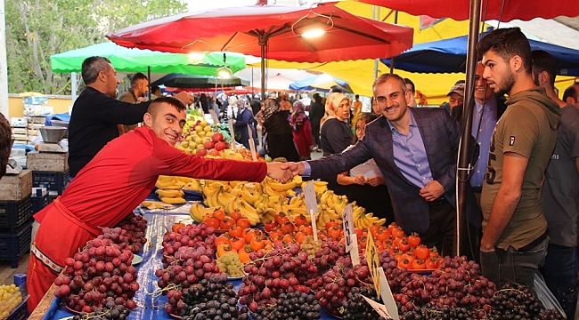 Çiftçi'de pazar esnafına ziyaret