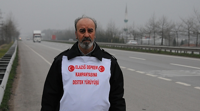 Elazığ’daki duyarlılığa teşekkür etmek için Ankara’ya yürüyor