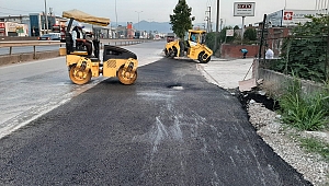 İzmit 42 Evler yan yolda yol onarımı yapıldı