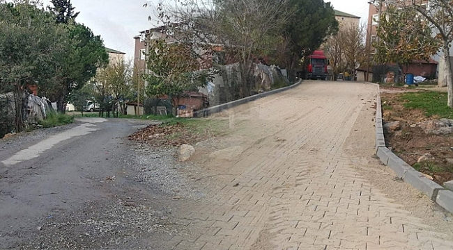 Gebze’de parke yol çalışması