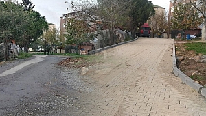 Gebze’de parke yol çalışması