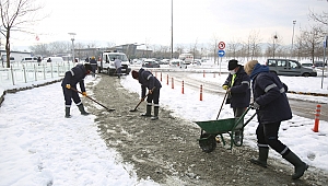 Büyükşehir, buzlanmaya karşı her sabah sahada