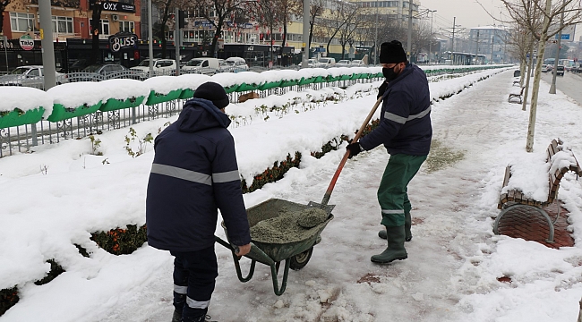 Büyükşehir’den yürüyüş yolunda temizlik çalışması