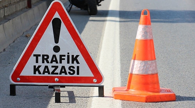 Önce bariyere çarptı sonra yanmaya başladı