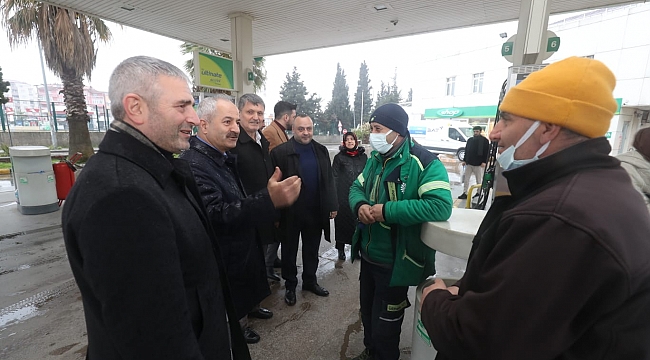 Başkanlardan İstasyon’da Esnaf Turu