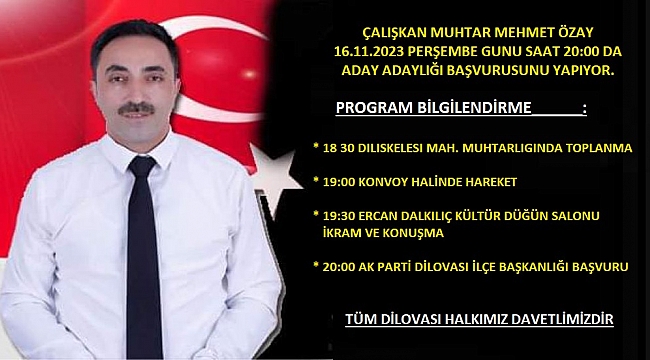 MEHMET ÖZAY BAŞVURUSUNU YAPIYOR