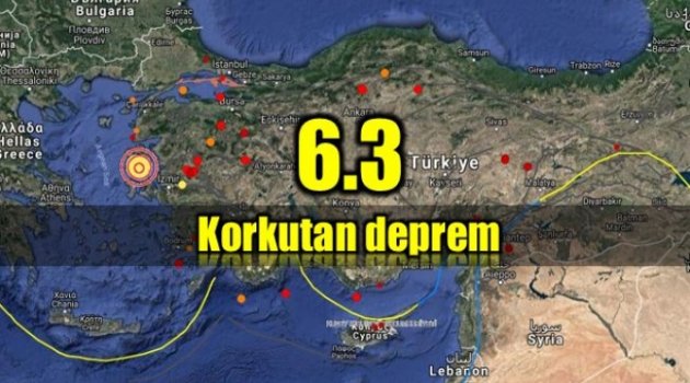  6,3 büyüklüğünde bir deprem!