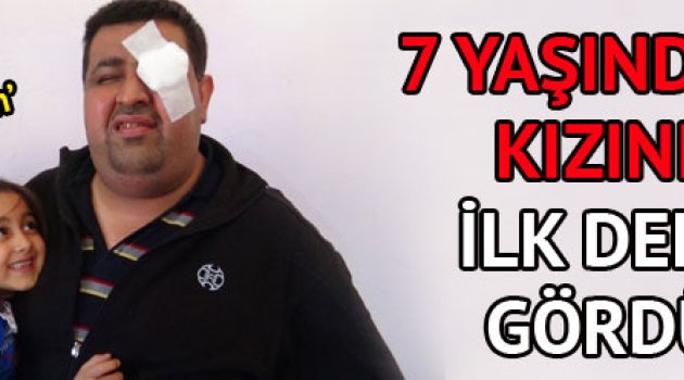 7 yaşındaki kızını ilk defa gördü