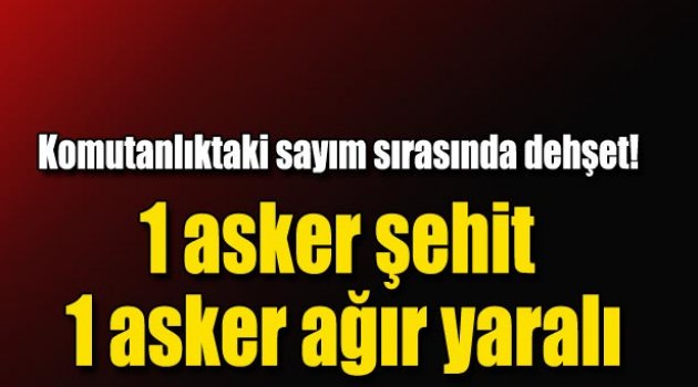 Asker cinneti! 1 asker şehit, 1 asker yaralı...