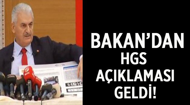 Bakan'dan HGS açıklaması!