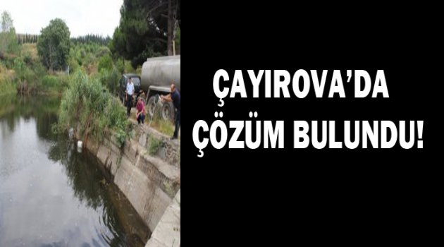 Çayırova'da çözüm bulundu!