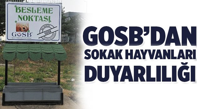 GOSB’dan sokak hayvanları duyarlılığı