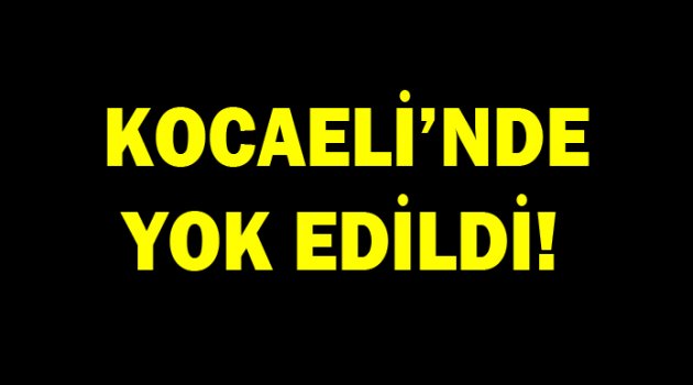 Kocaeli'nde yok edildi!