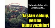 Dağdaki ’OGM"’ yazısı ’PKK’ ile değiştirildi