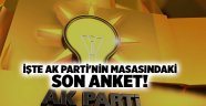 İşte AK Parti'nin masasındaki son anket!