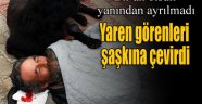 Köpeği 'Yaren' bir an olsun yanından ayrılmıyor