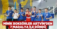 Minik boksörler Artvin’den 7 madalya ile döndü