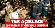 TSK açıkladı: 79 terörist etkisiz hale getirildi