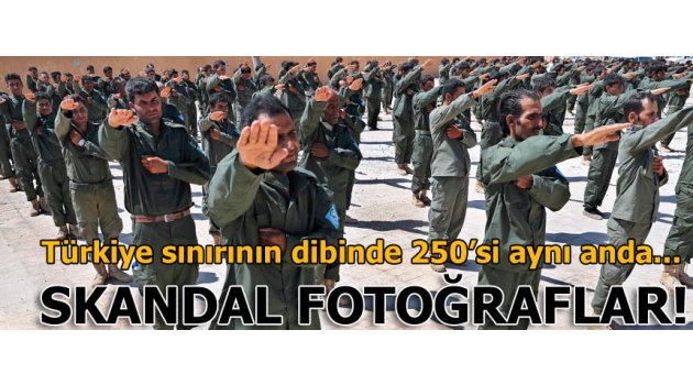 Türkiye sınırının dibinde 250'si aynı anda... Skandal fotoğraflar